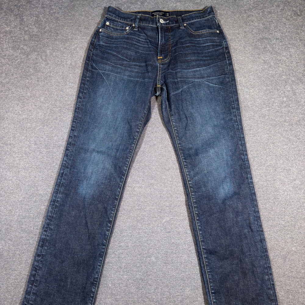 Abercrombie & Fitch Jeans Mens 30x30 Dark Wash Athletic Straight Stretch Denim